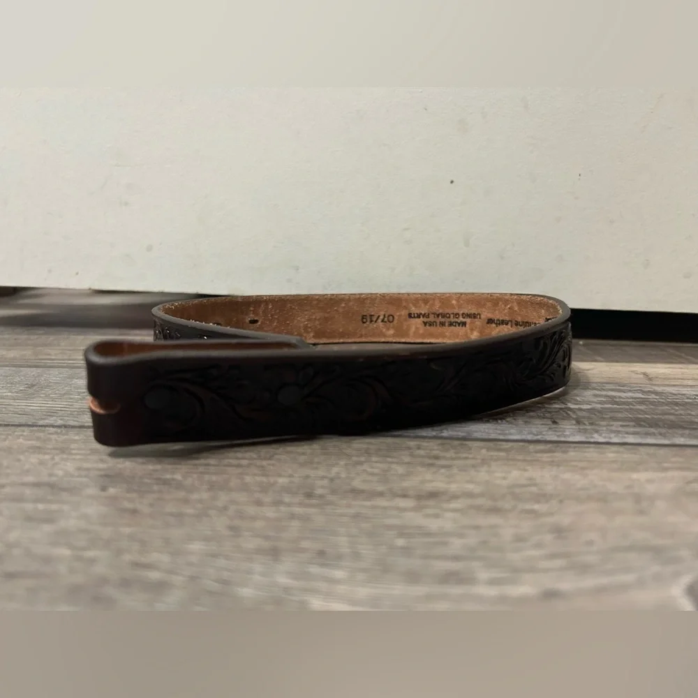 Youth Tony Lama Little Texas Brown Leather Belt size 20